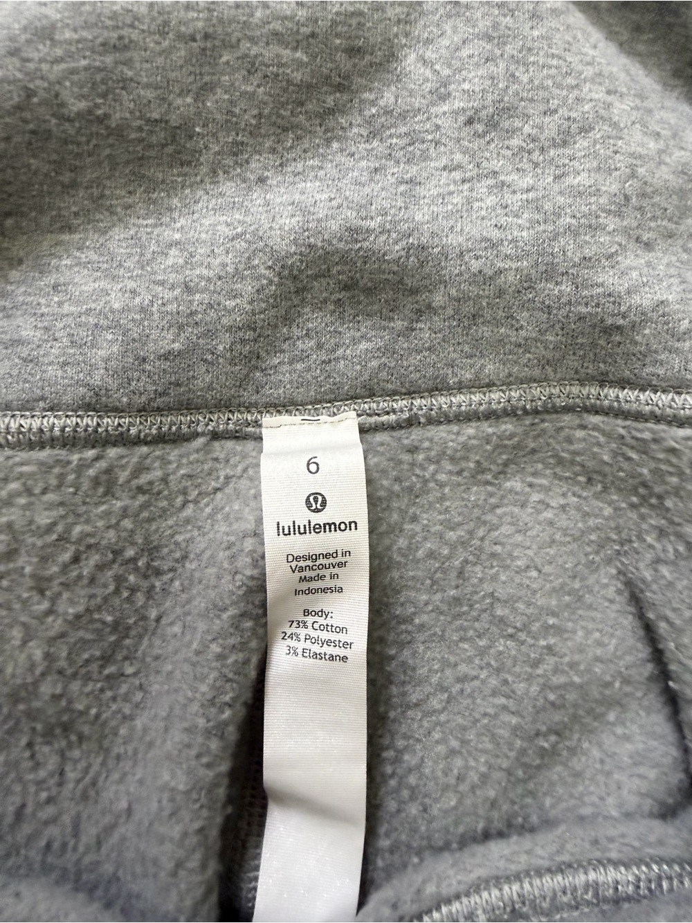 Lululemon Heather Gray Fleece-Lined Leggings‎ Size 6 - Picture 4 of 5